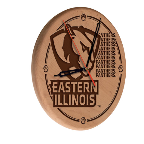 Eastern Illinois Laser Engraved Wood Clock