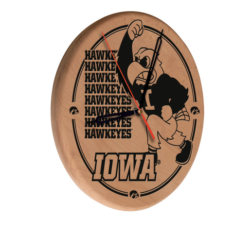 Iowa Laser Engraved Wood Clock