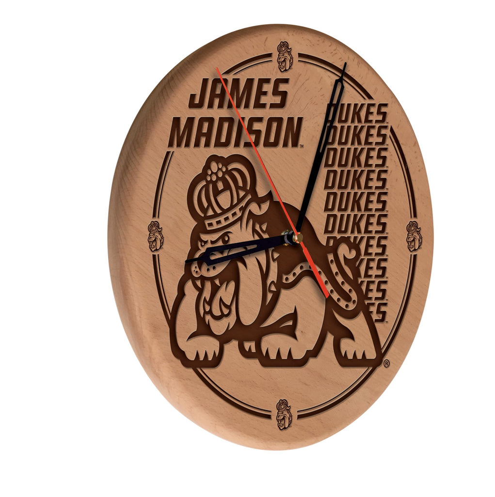 James Madison Laser Engraved Wood Clock