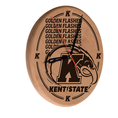 Kent State Laser Engraved Wood Clock