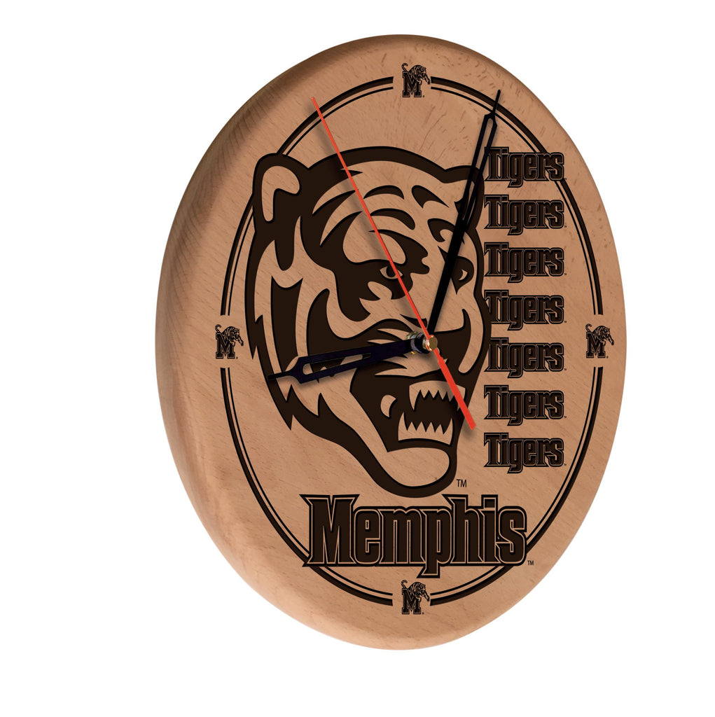 Memphis Laser Engraved Wood Clock