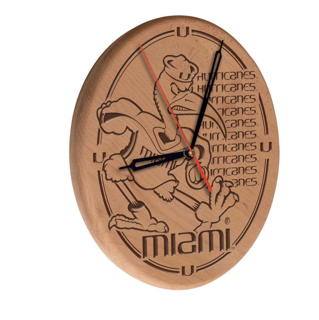 Miami (fl) Laser Engraved Wood Clock