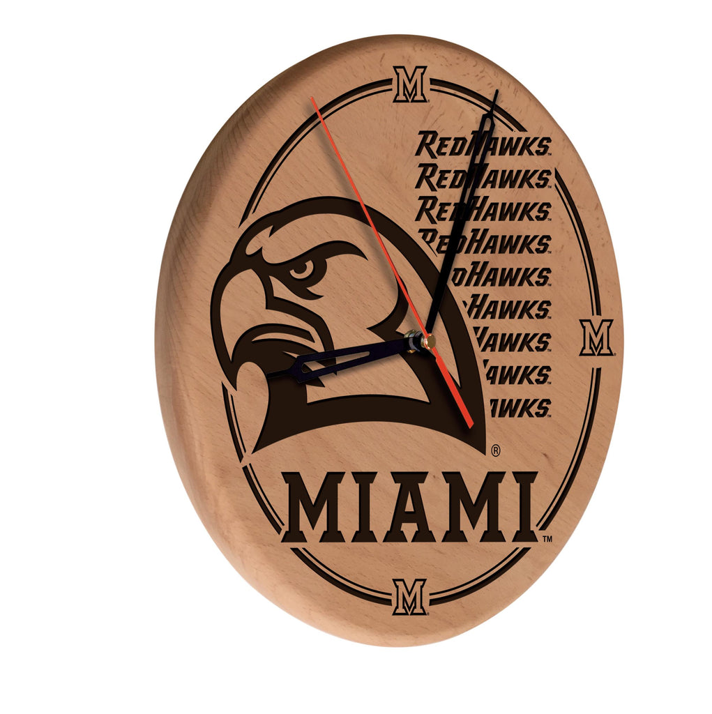 Miami (oh) Laser Engraved Wood Clock