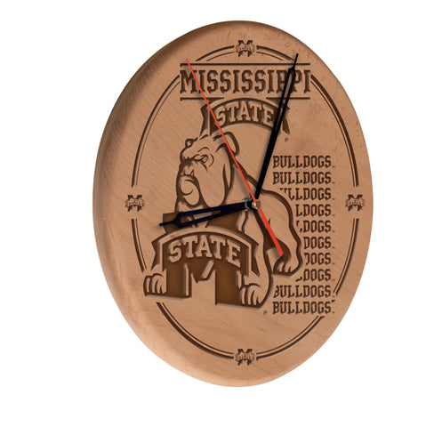 Mississippi State Laser Engraved Wood Clock