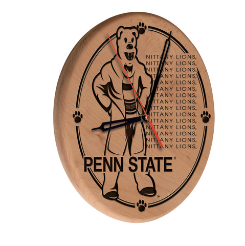 Penn State Laser Engraved Wood Clock