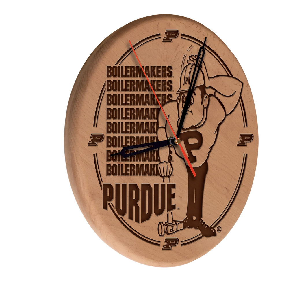 Purdue Laser Engraved Wood Clock