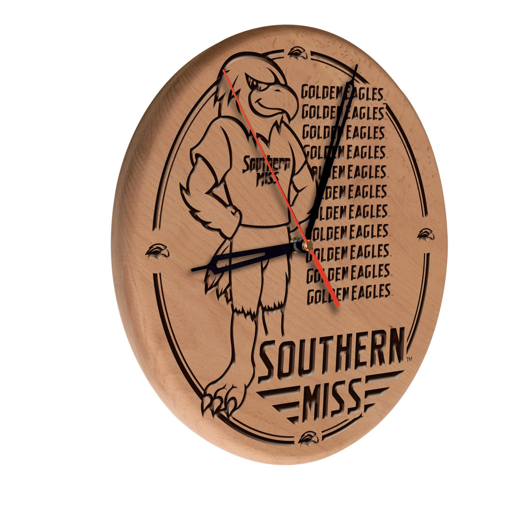 Southern Miss Laser Engraved Wood Clock