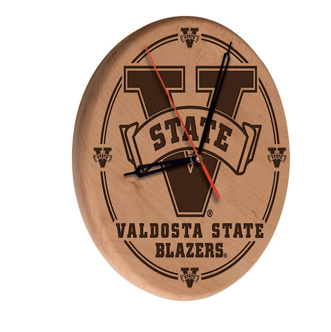 Valdosta State Laser Engraved Wood Clock