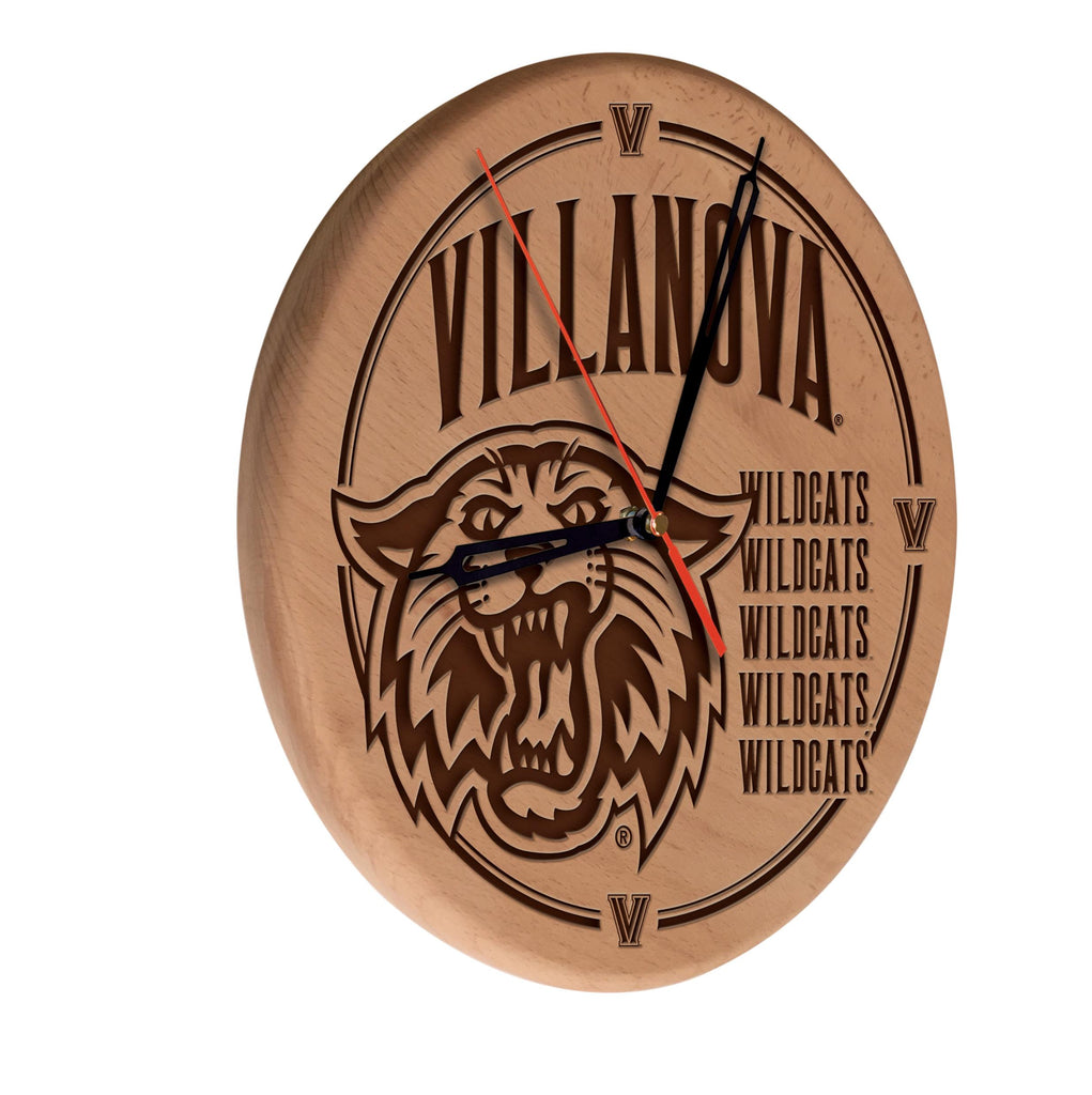 Villanova Laser Engraved Wood Clock