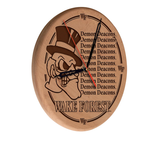 Wake Forest Laser Engraved Wood Clock