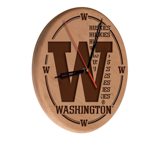 Washington Laser Engraved Wood Clock