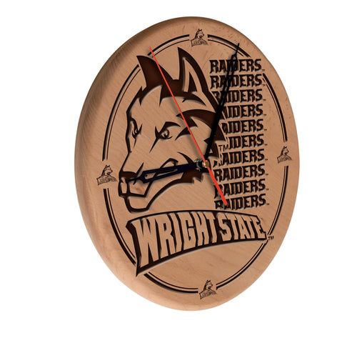 Wright State Laser Engraved Wood Clock