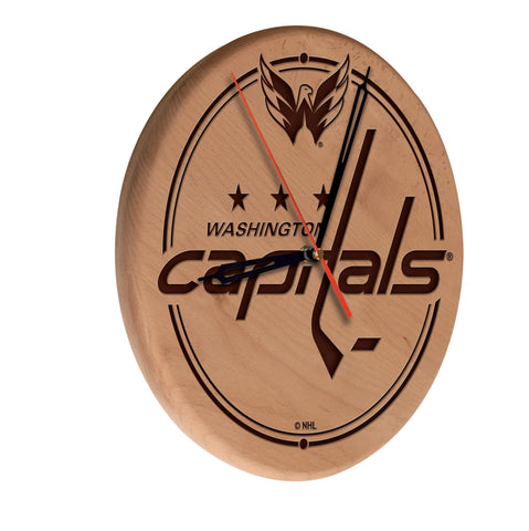 Washington Capitals Laser Engraved Wood Clock