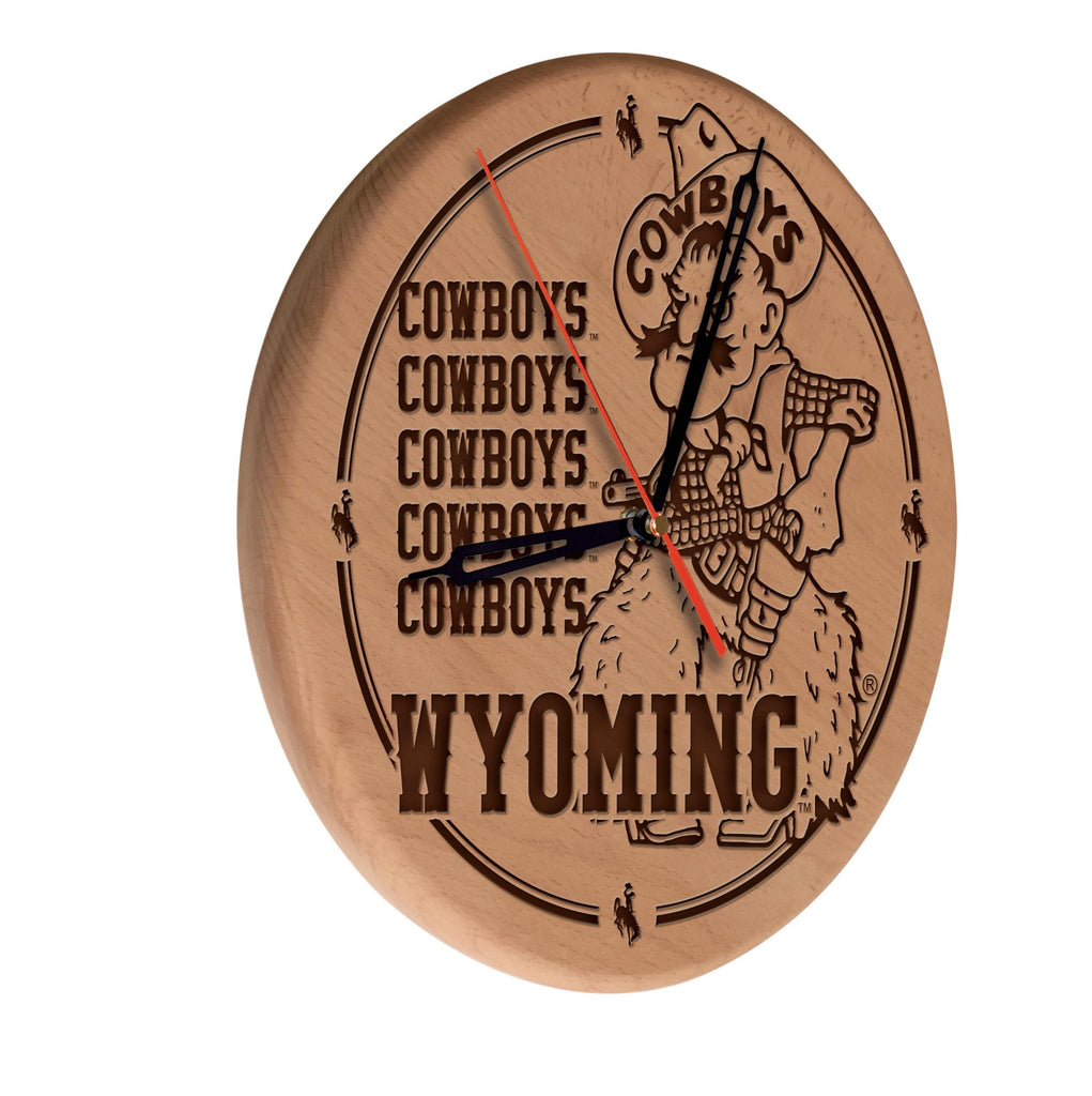 Wyoming Laser Engraved Wood Clock