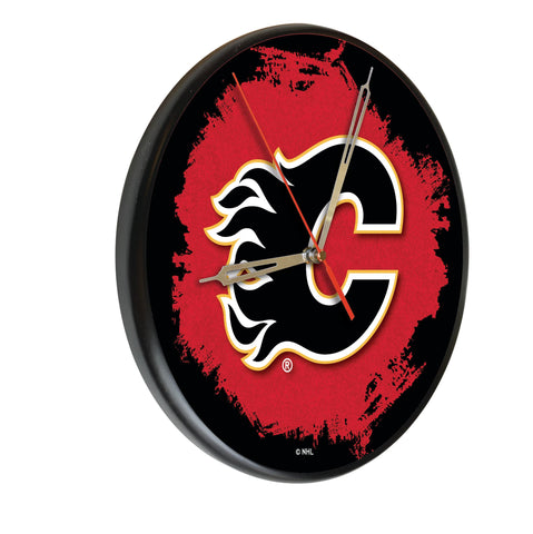 Calgary Flames Digitally Printed Wood Clock