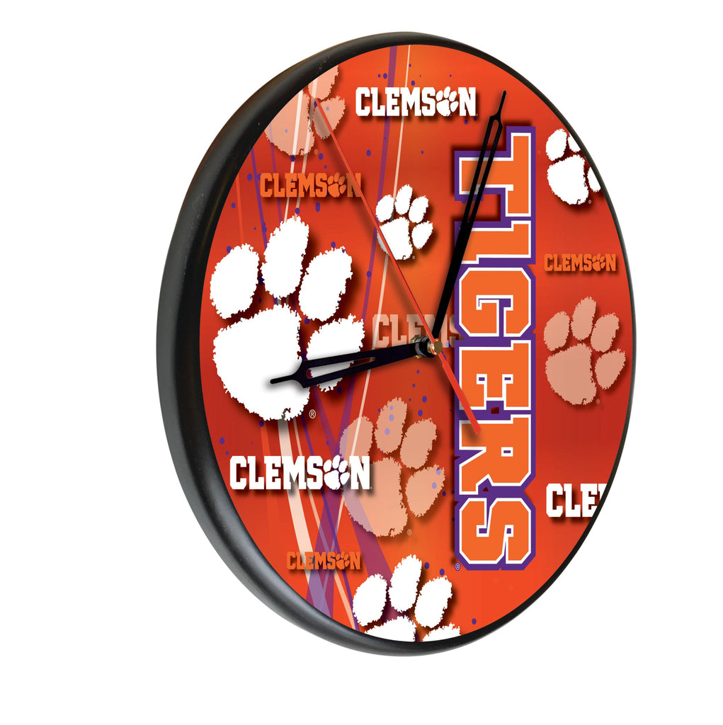 Clemson Digitally Printed Wood Clock