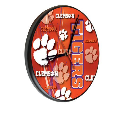 Clemson Digitally Printed Wood Clock