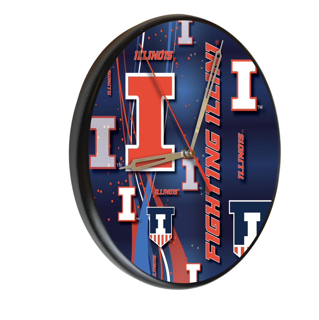 Illinois Digitally Printed Wood Clock