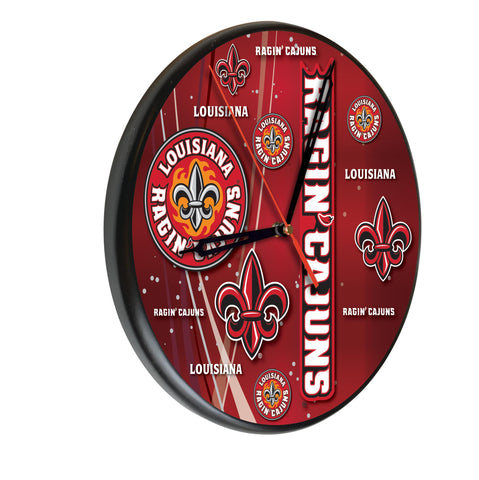 Louisiana-lafayette Digitally Printed Wood Clock