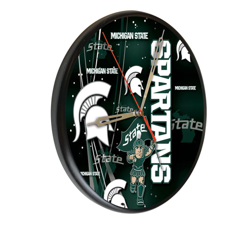 Michigan State Digitally Printed Wood Clock