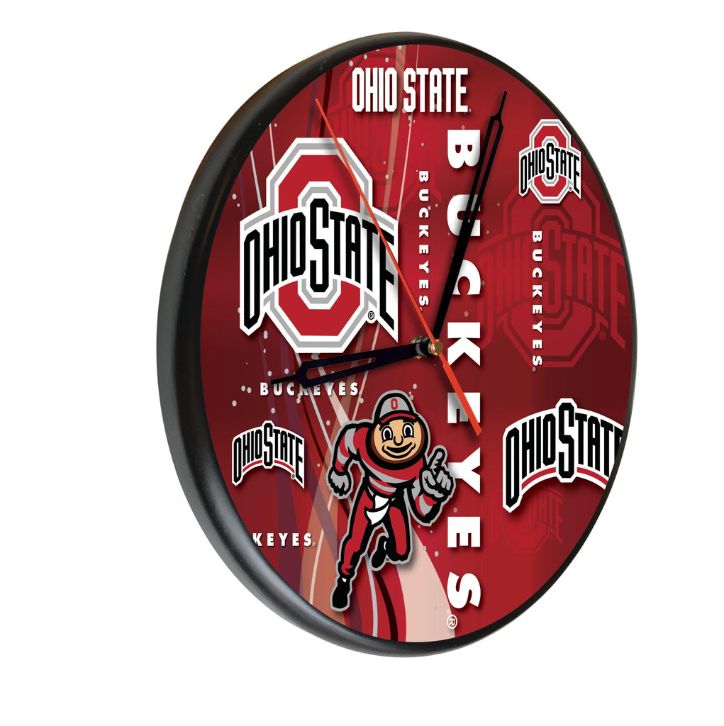 Ohio State Digitally Printed Wood Clock