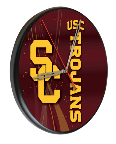 Usc Trojans Digitally Printed Wood Clock