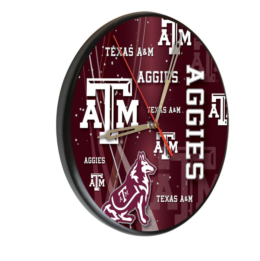 Texas A&m Digitally Printed Wood Clock