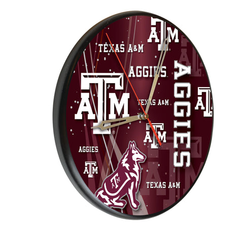 Texas A&m Digitally Printed Wood Clock