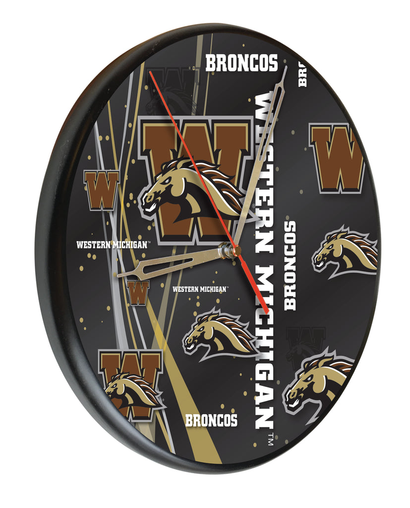 Western Michigan Digitally Printed Wood Clock