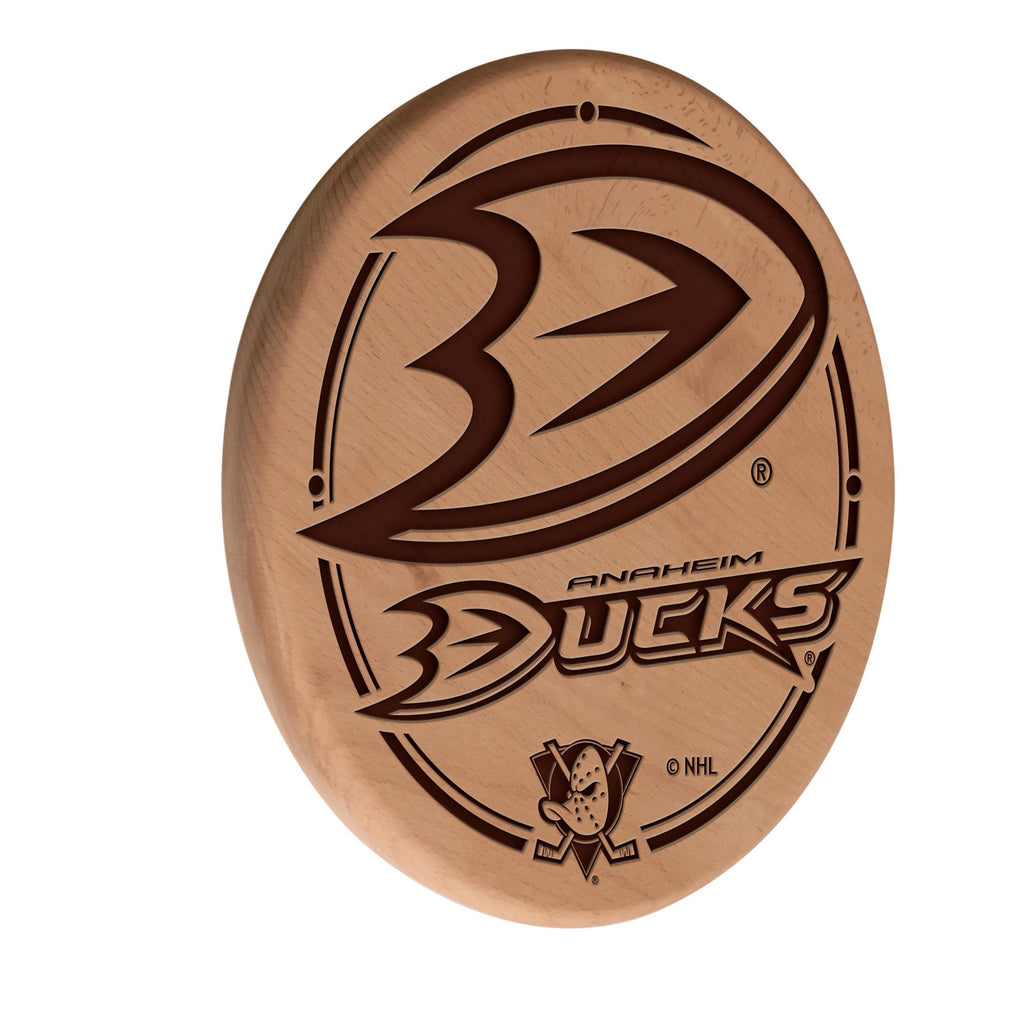 Anaheim Ducks Laser Engraved Wood Sign