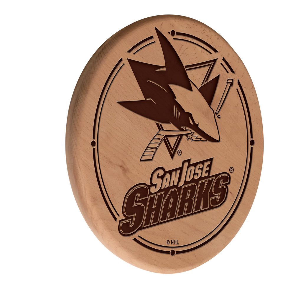 San Jose Sharks Laser Engraved Wood Sign