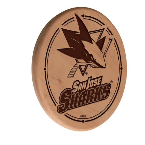 San Jose Sharks Laser Engraved Wood Sign